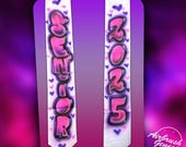 Custom Airbrush Graduation 70inch Stole – Personalized Senior Stole | Class of 2025 Keepsake | Hand-Painted Grad Sash Gift | School Colors