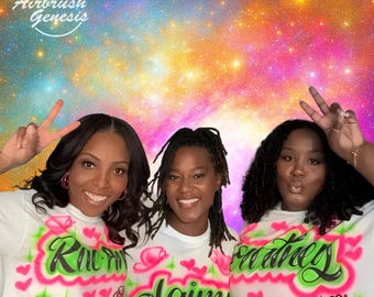 Custom Personalized Airbrush Name T shirt Design