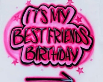 Airbrush T Shirt It's My Birthday Design