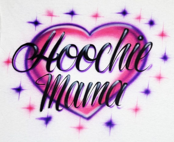 Shirt Hoochie Mama Heart Sparkles 