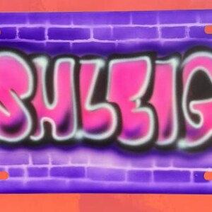 Personalisiertes Airbrush Nummernschild - Handgefertigte Auto Kunst - Individuell geairbrushtes Nummernschild - Handgemaltes Auto Kunstwerk Bild 4