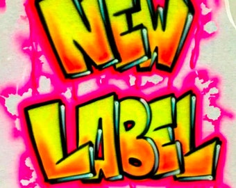 Airbrush T Shirt Block Name Design