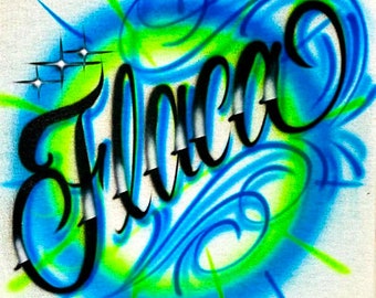 Airbrush T Shirt Script Name