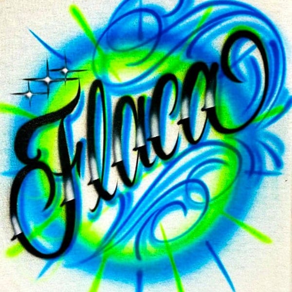 Airbrush T Shirt Script Name