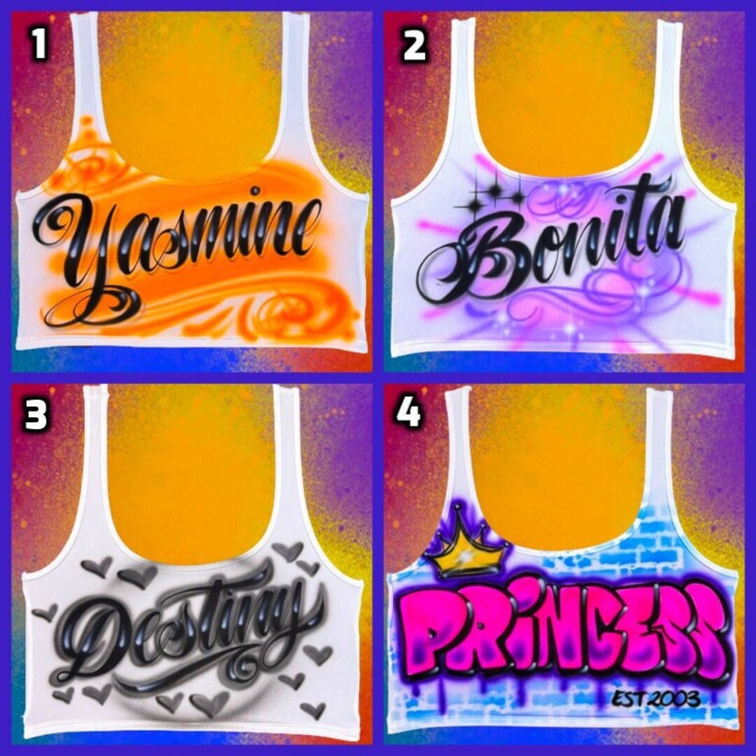 Airbrush Apparel Crop Top Designs Etsy