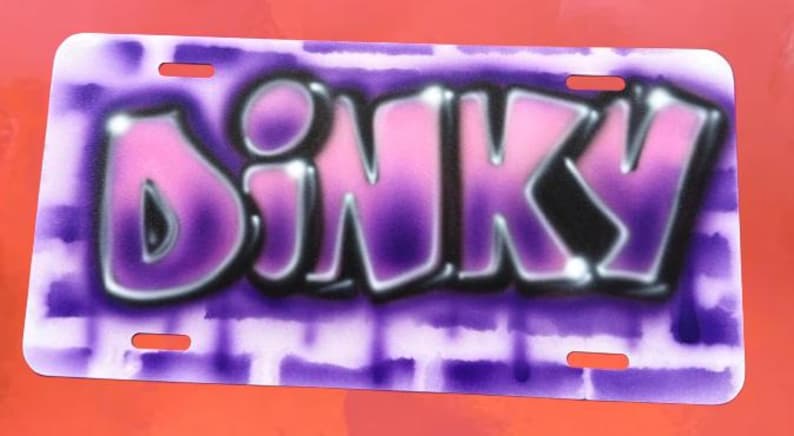 Personalisiertes Airbrush Nummernschild - Handgefertigte Auto Kunst - Individuell geairbrushtes Nummernschild - Handgemaltes Auto Kunstwerk Bild 5