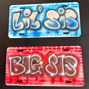 Personalisiertes Airbrush Nummernschild - Handgefertigte Auto Kunst - Individuell geairbrushtes Nummernschild - Handgemaltes Auto Kunstwerk Bild 7