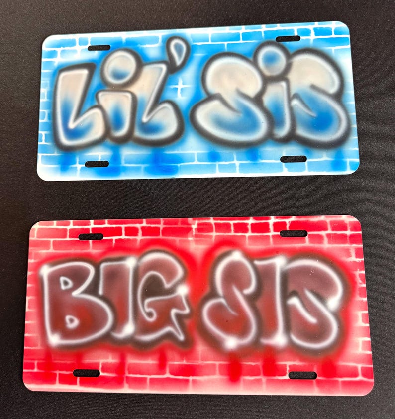 Personalisiertes Airbrush Nummernschild - Handgefertigte Auto Kunst - Individuell geairbrushtes Nummernschild - Handgemaltes Auto Kunstwerk Bild 7