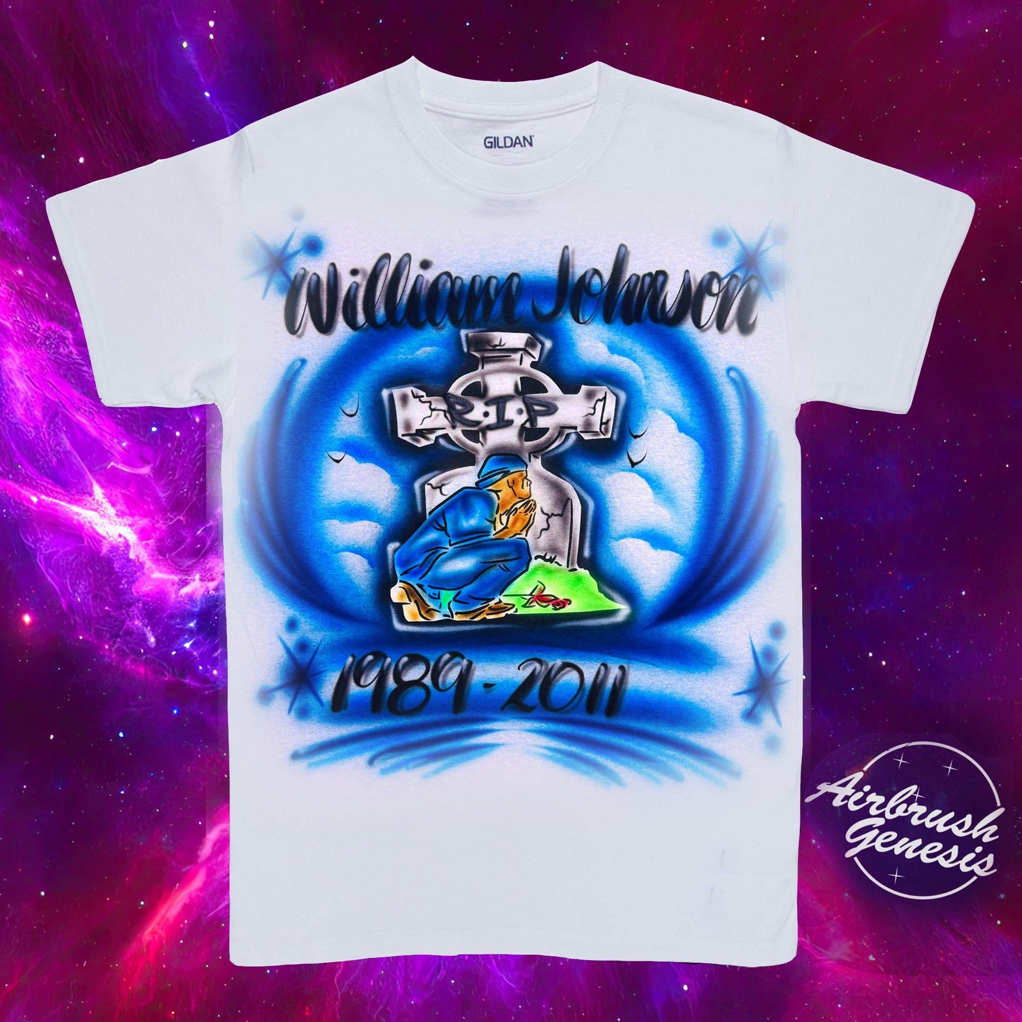 Airbrush T Shirt R.I.P. Man - Etsy