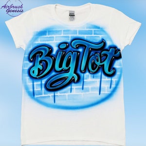 Airbrush T Shirt 80&#39;s 90&#39;s Graffiti Name Design