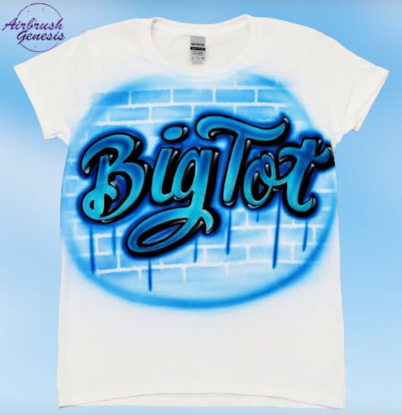 Airbrush T Shirt 80's 90's Graffiti Name Design - Etsy