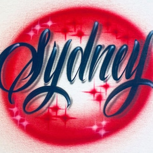 Airbrush T Shirt Script Name Design