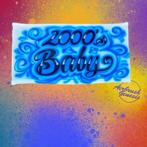 Airbrush Y2K 2000's Baby, haut court court uni