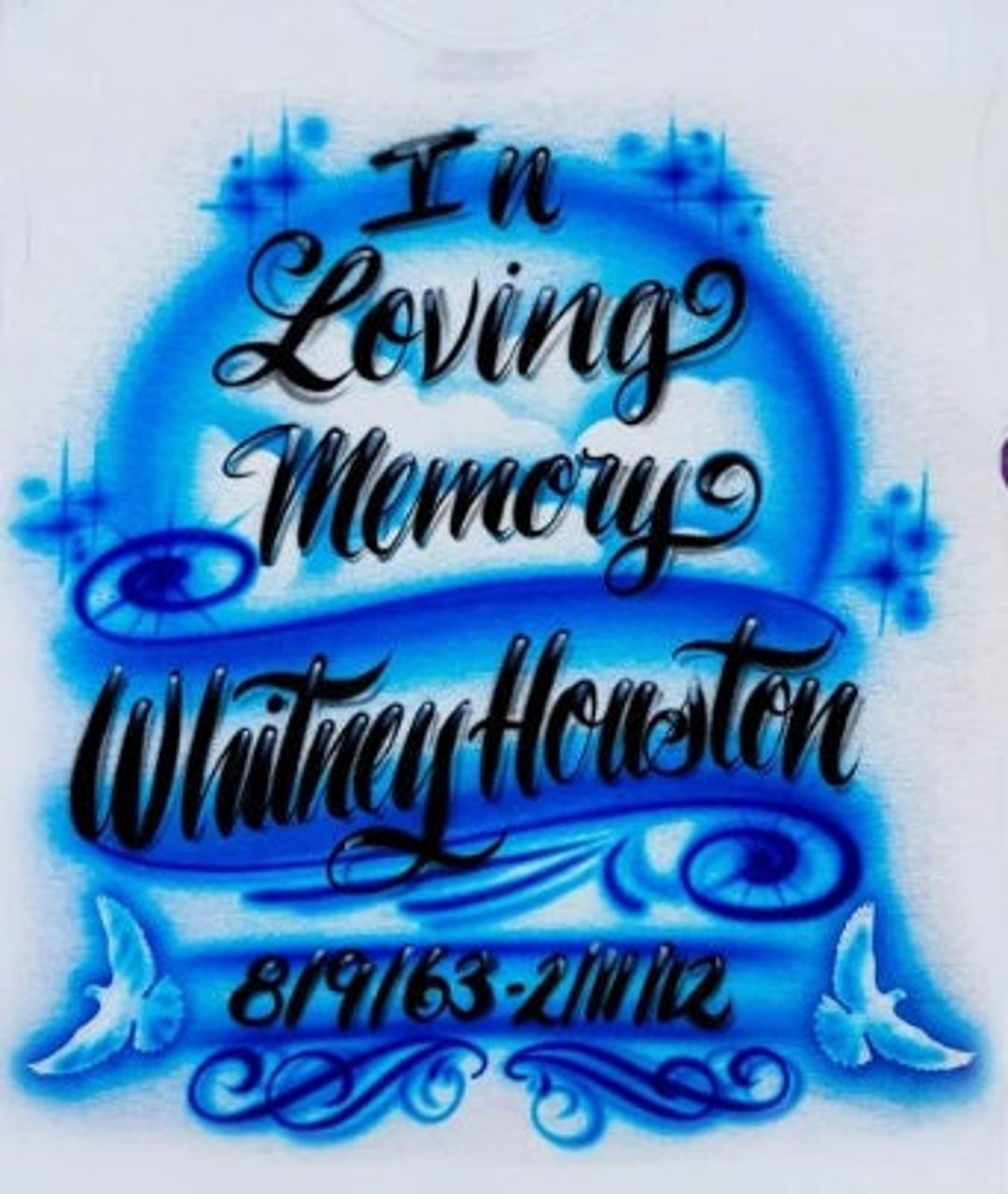 In Loving Memory Shirt, Rest in Peace Shirt, Airbrush T Shirt, Rest in
