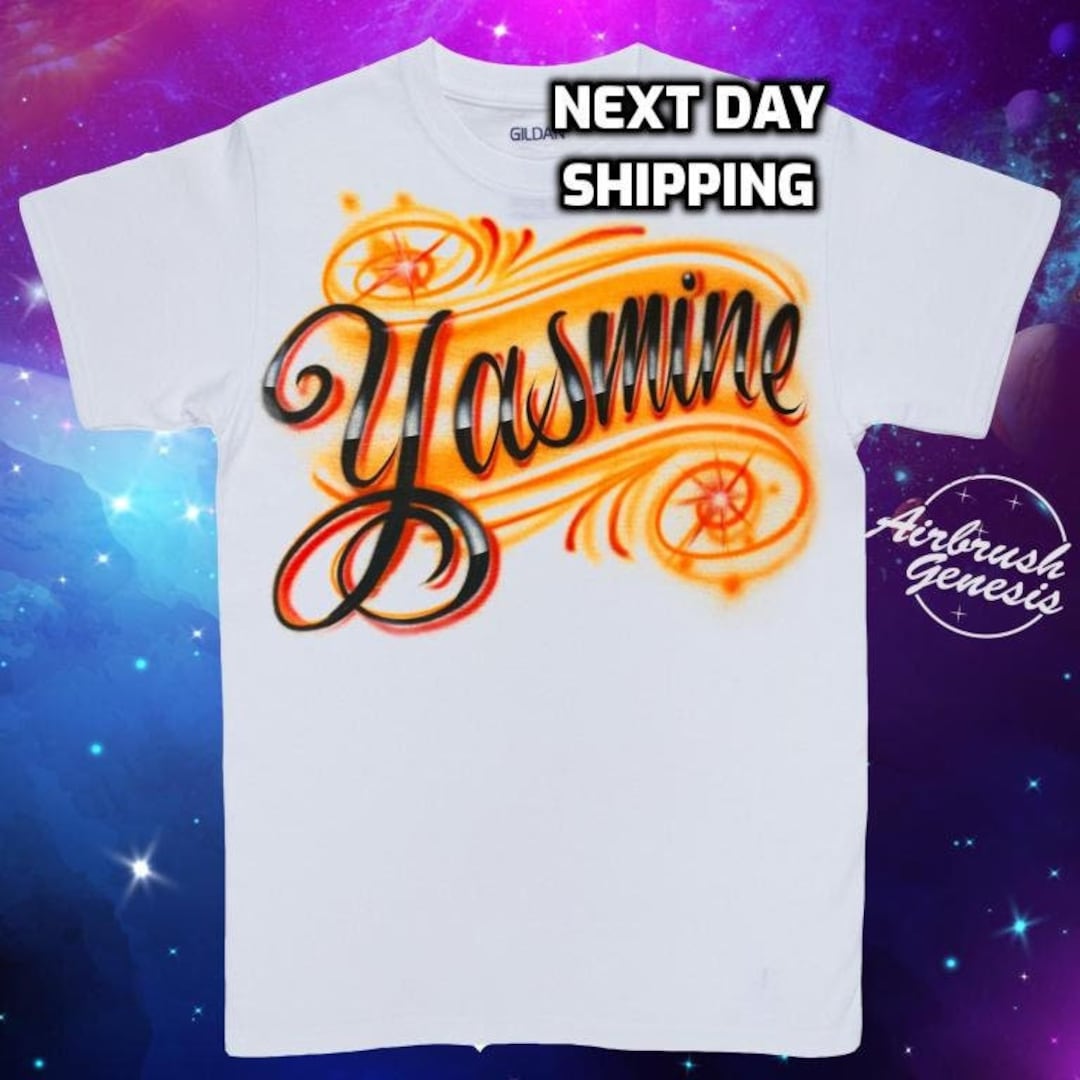 Airbrush T Shirt Script Name - Etsy Airbrush T Shirt Script Name - Etsy
