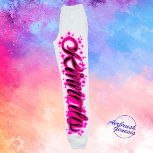 Airbrush Sweatpants Script Name Design