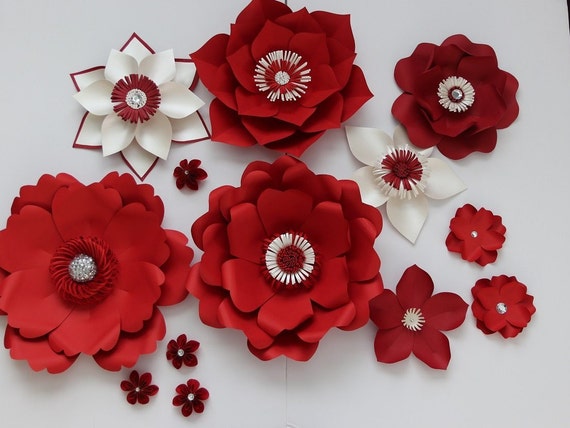 Paper Flowers Paper Flower Backdrop Wedding Decoration Home Etsy