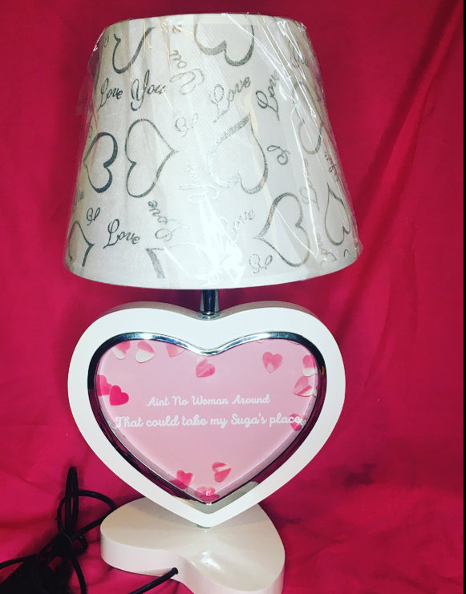 SALE SALE SALE Personalized Heart Lamp with rotating double Etsy