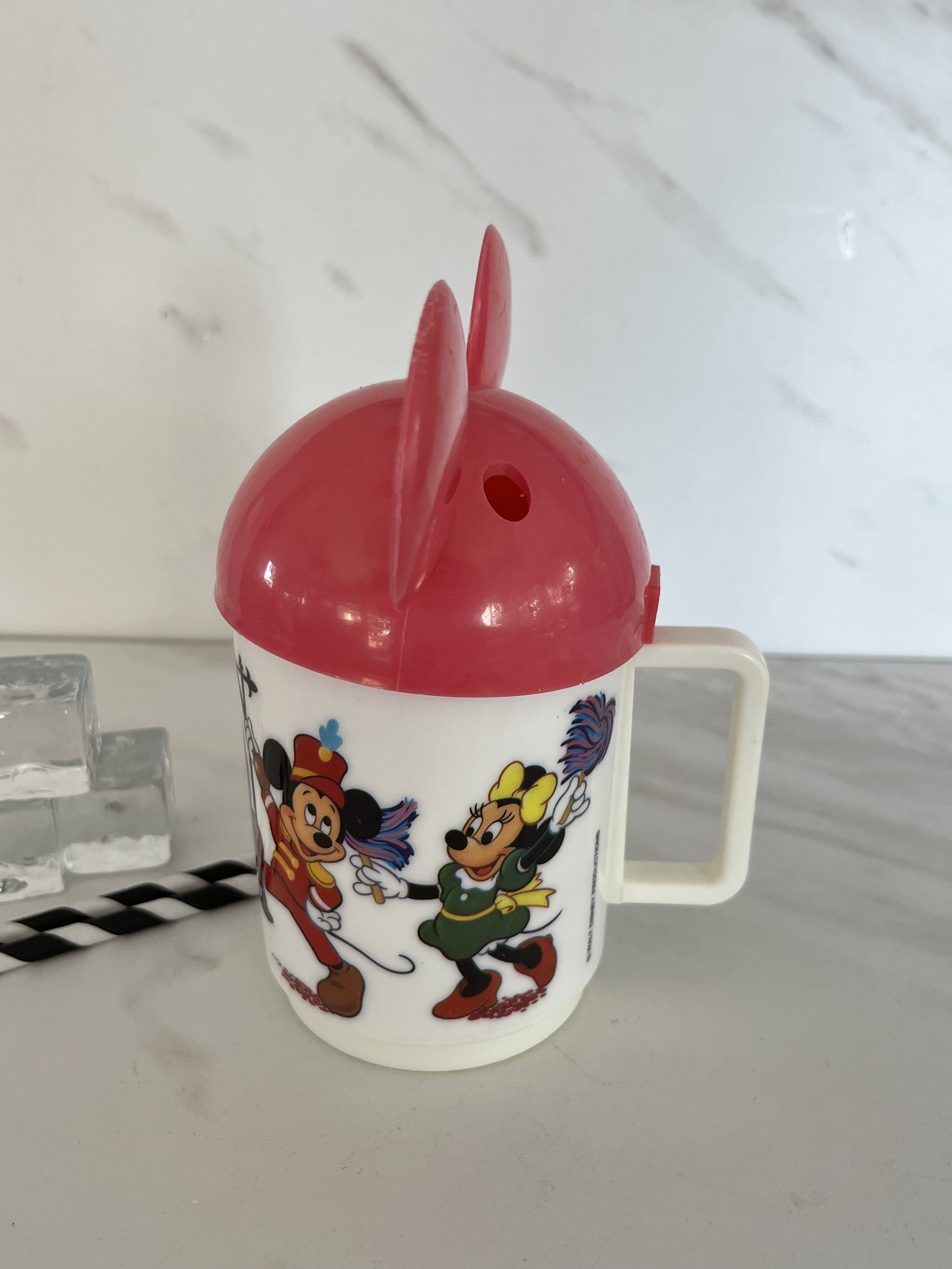 Walt Disney Mickey Mouse Club Plastic Cup With Ears. 1970's