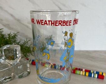 Mr. Weatherbee Archie Comics Publication,Inc. Welch’s Jelly Jar glasses or 1970’s Vintage Swanky Swig. Glass With Hot Dog Imprint on bottom
