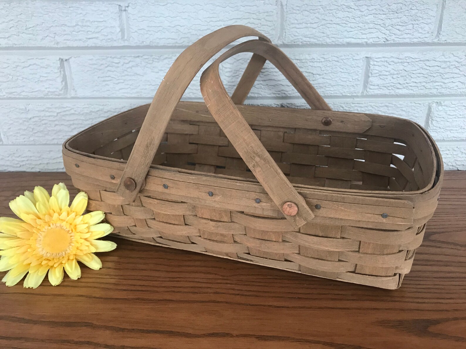 Vintage Longaberger Large Gathering or Task Basket. Stamped Etsy