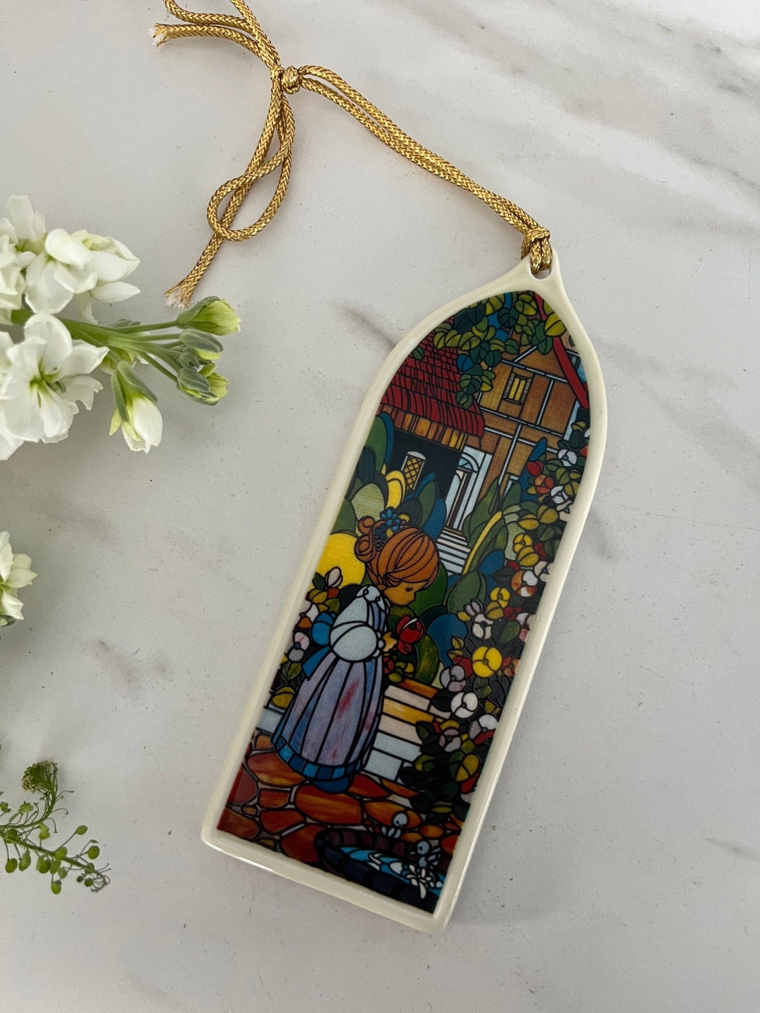 Precious Moments Christmas Ornament Blessed Are the Pure at Heart 1989