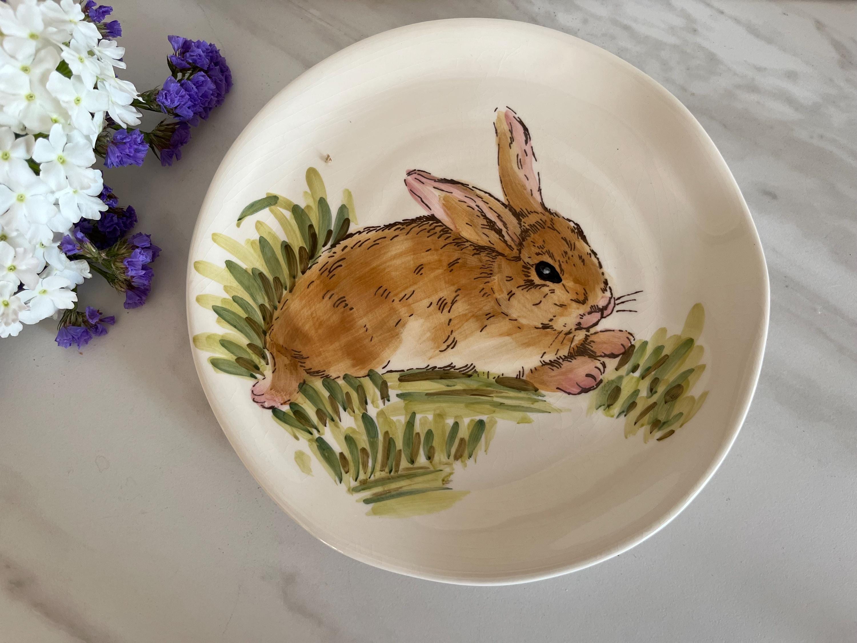 Ceramic Bunny Plate Canada