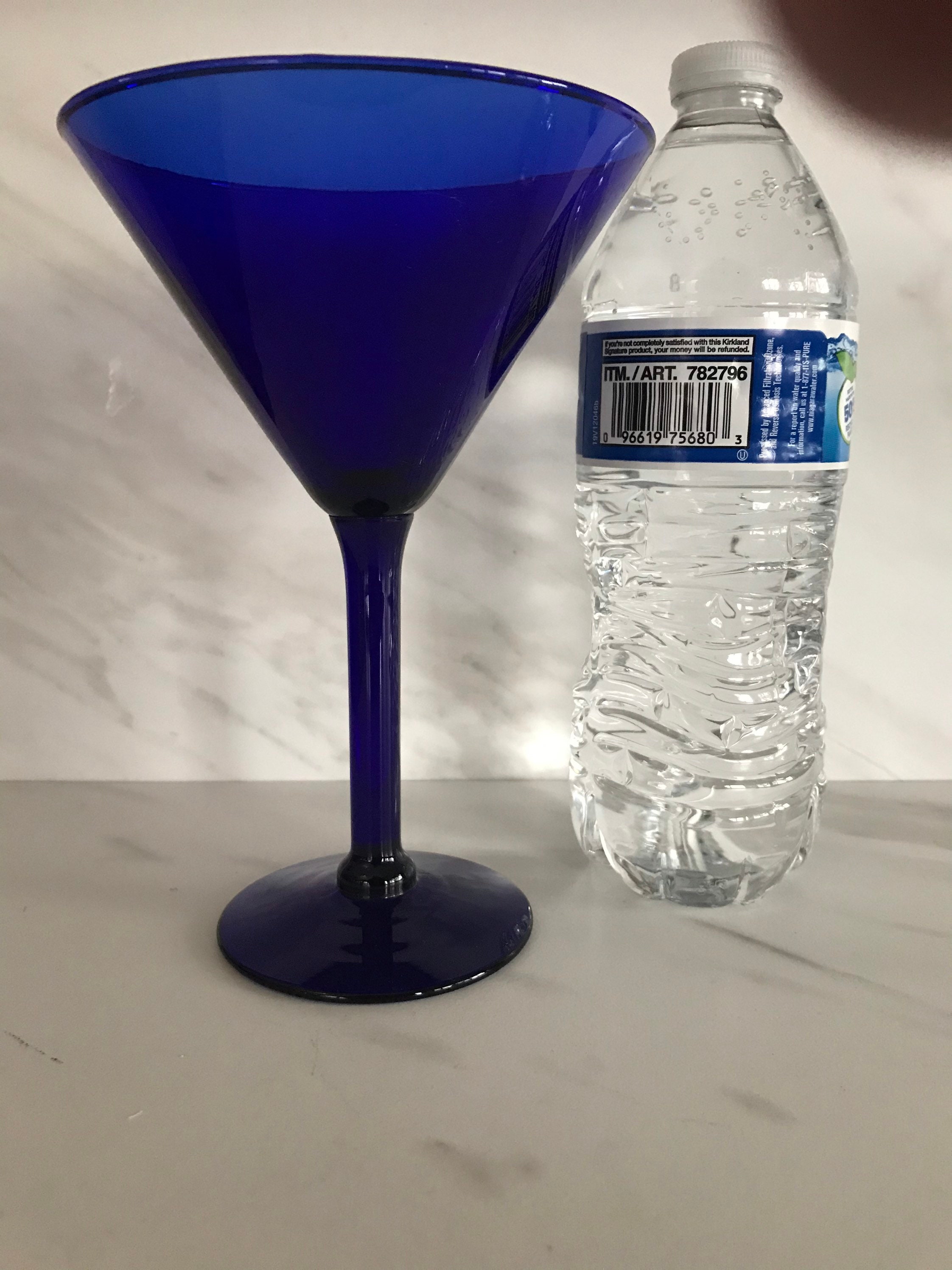 Cobalt Blue Martini Glasses. Set of 2 1990s Etsy