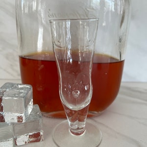 Man’s Body Clear Shot Glass. Fun Silly Shot Glass. Hand Blown Glass. 1990’s