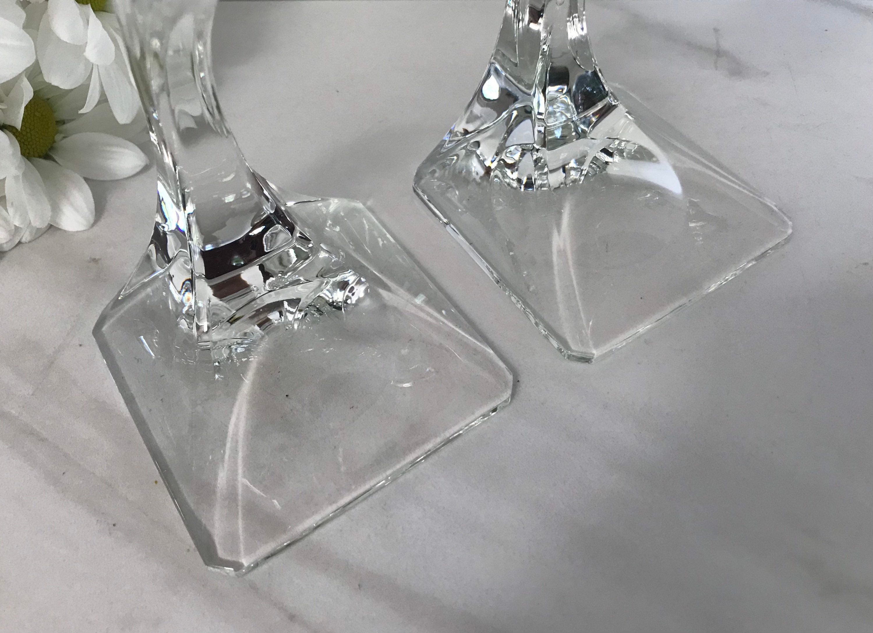 Riedel Duetto Vintage Curvo Cristal Vela Palo Titulares. Etsy