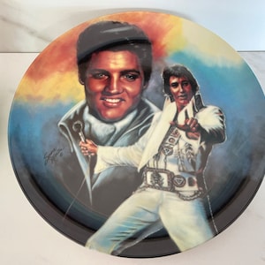 Elvis Presley Vintage Collectors Plate. Artist Susan Morton. Original Box and Certificate.  1980’s