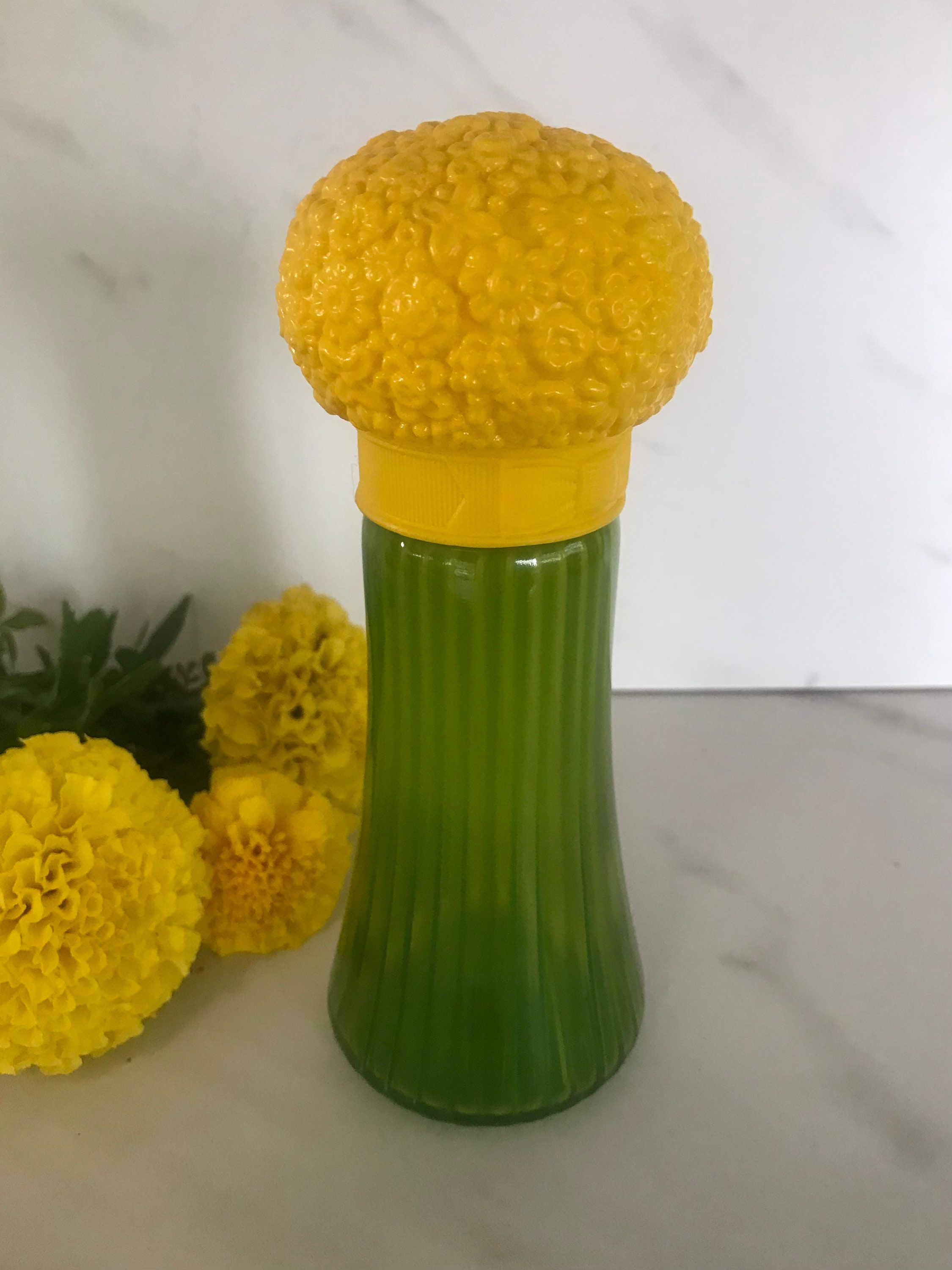 Avon Vintage Perfume Field of Flowers Green Perfume Bottle Etsy