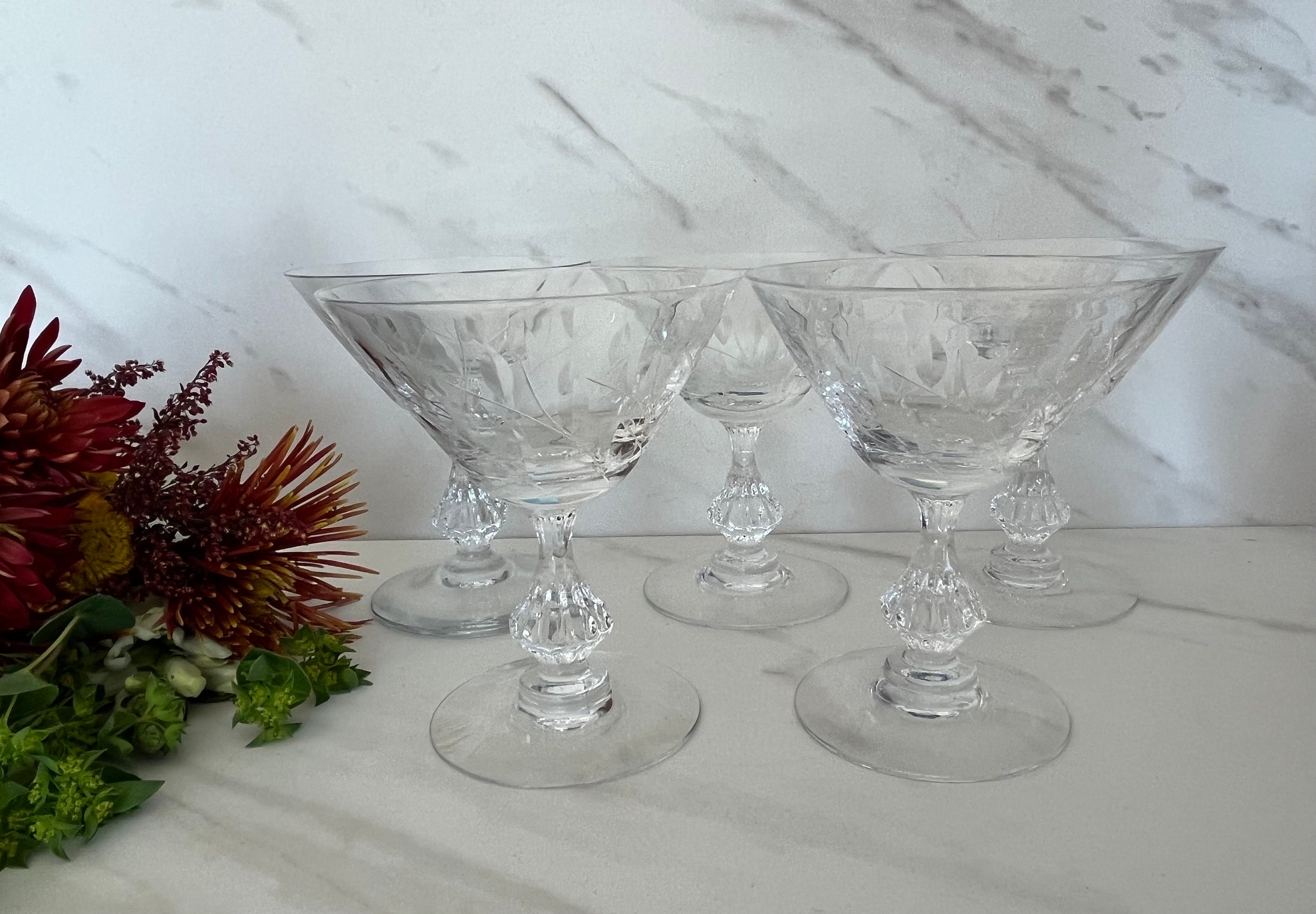 Antique Glassware Duncan Miller “willow” Vintage Crystal Cut