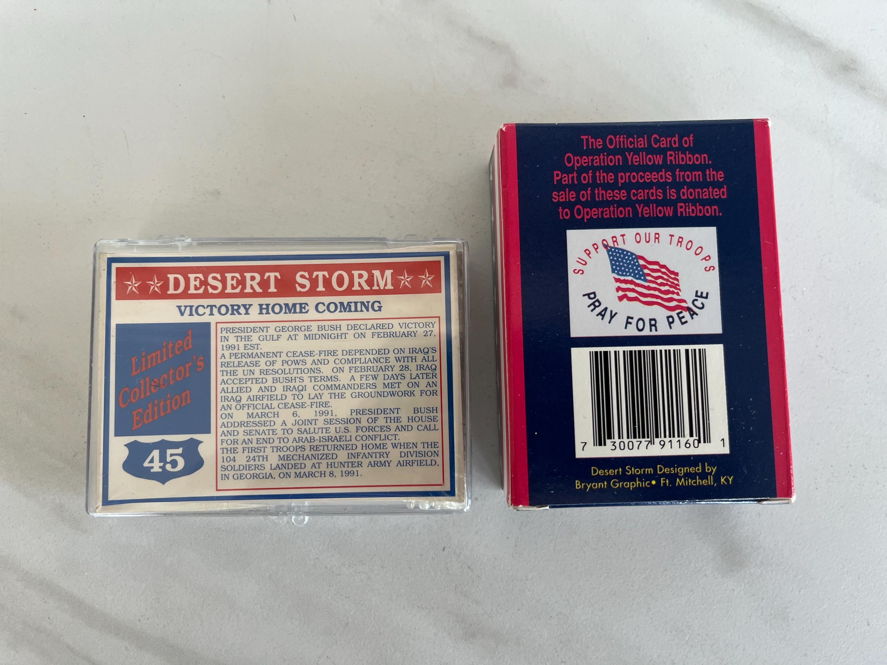 Desert Storm Commemorative Cards Collectible Sets. Set of Two. NIB