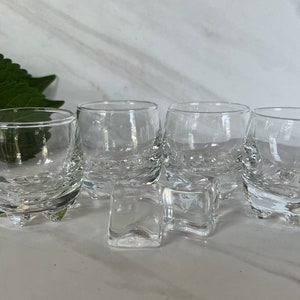 Vintage Bormioli Galassia Shot Glasses Liqueur, Whiskey Shot Glasses 2 oz. 1980/1990’s Marked Italy on Bottom.