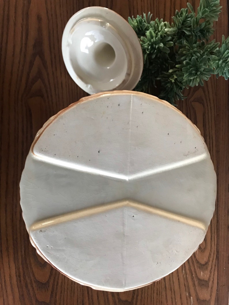 Cookie Jar Butter Churn Antique American Bisque Pottery 194050\u2019s Farmhouse Gorgeous!