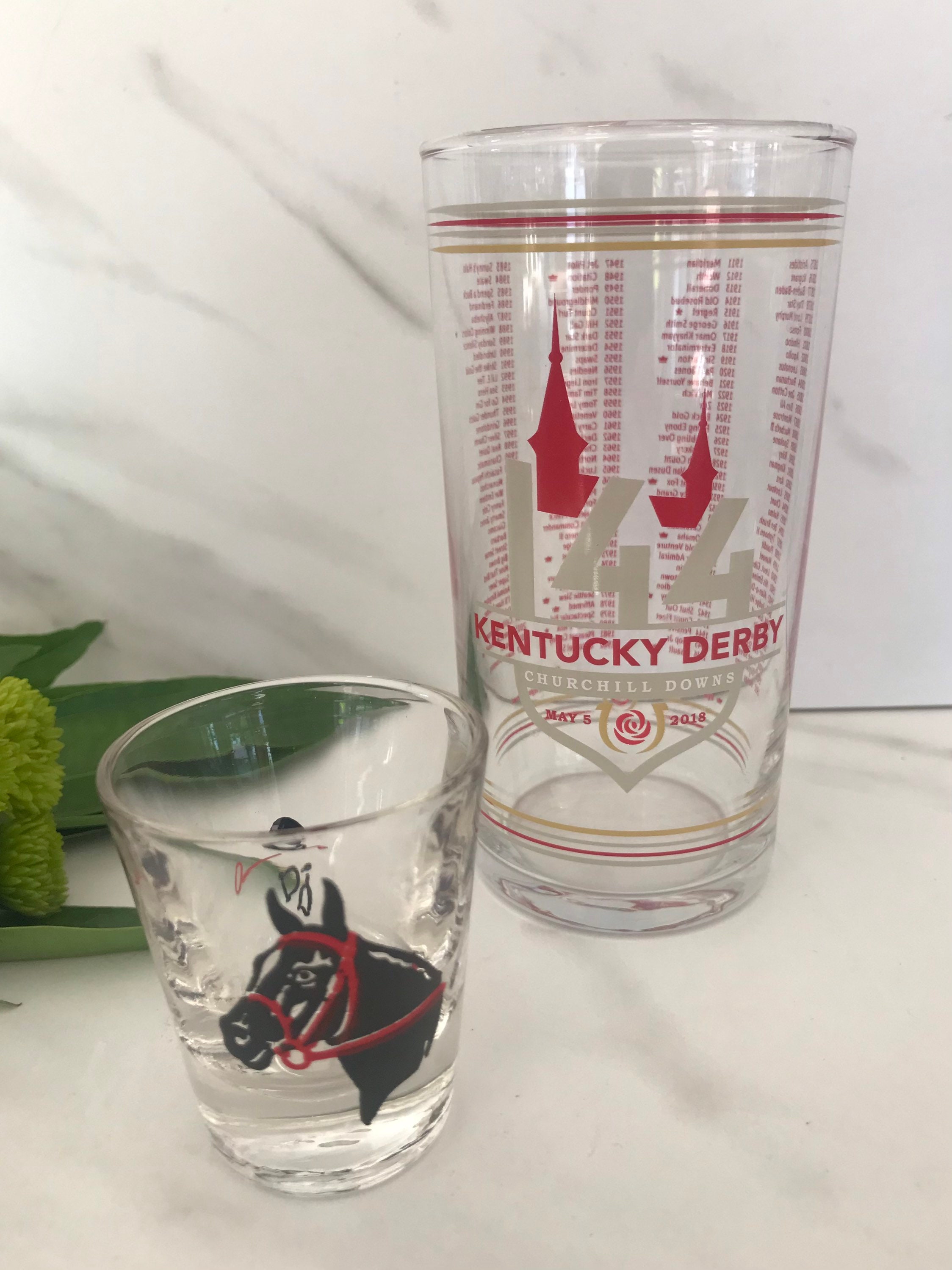 1980 KENTUCKY DERBY Official Souvenir Glass Excellent