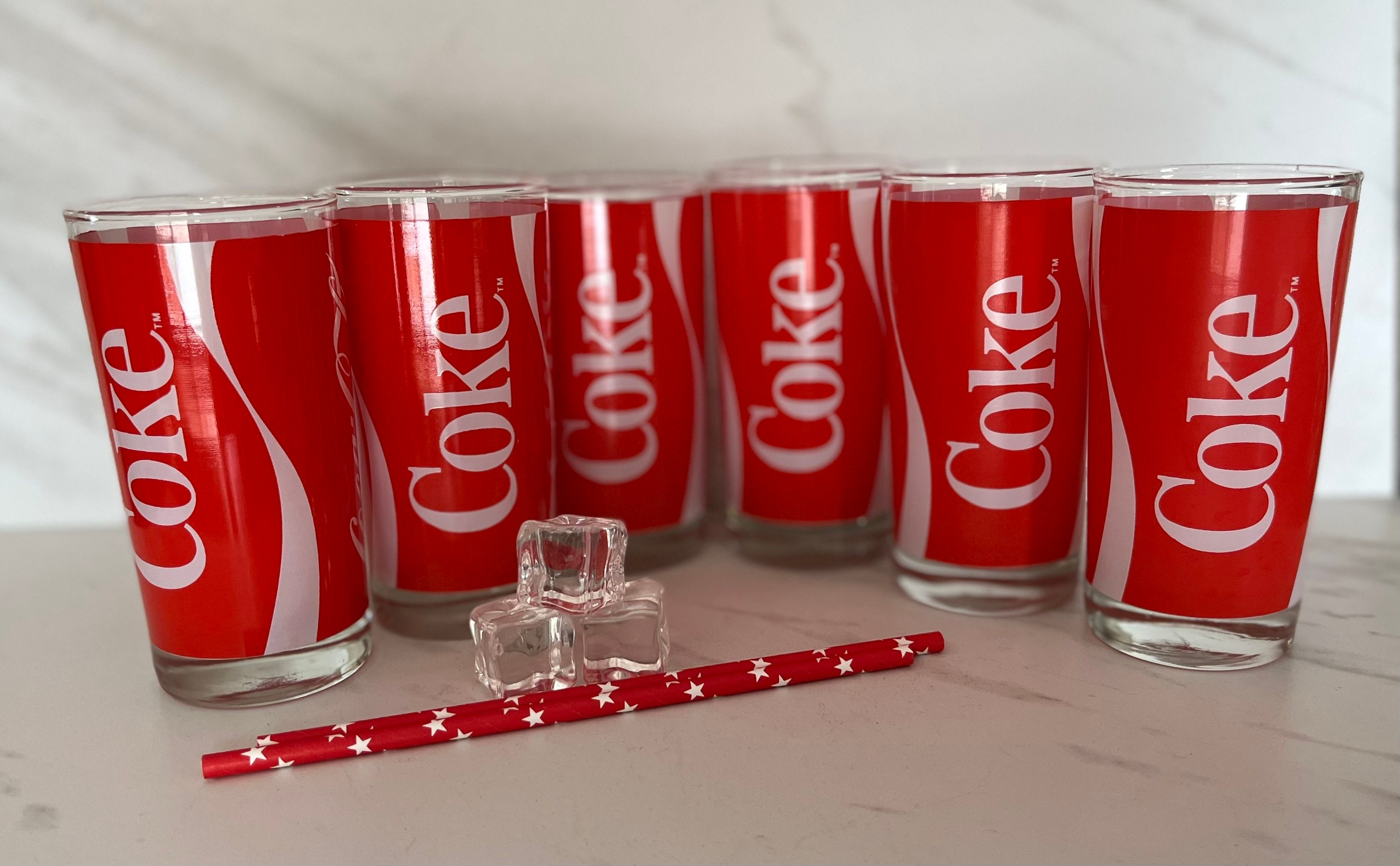 Vintage Libbey Drinking Glasses Tumblers Advertising Coke Sprite  Tastee-freez