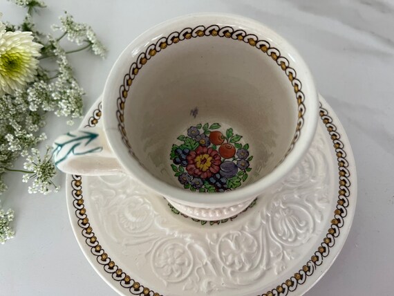 Windermere Wedgwood Patrician Pattern Vintage Cup and Saucer. Made