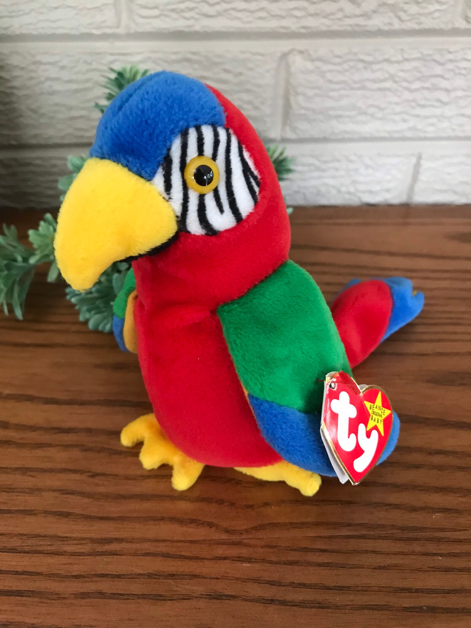 Jabber the Parrot Toy Beanie Baby Birthday October 10th 1997 Etsy