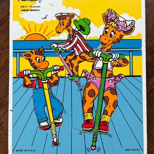 Playskool Wooden Jigsaw Toys “R” Us “ Jumping Geoffrey’s” Marked  #208-4 10 Made in *see item see item details