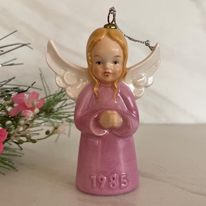 Goebel Hummel Angel Figurine Christmas Ornament. 1985. Marked on bottom Goebel W Germany.