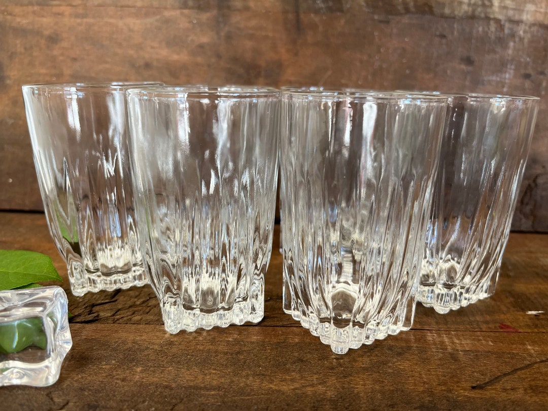 Federal Glass Shell Federal Glass Atomic Rocket Style Rocks Whiskey or Juice Glasses Marked ...