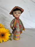 Asian Vintage Art Doll Figurine. 1950/1960 Made in Taiwan Republic of China* Read Listing