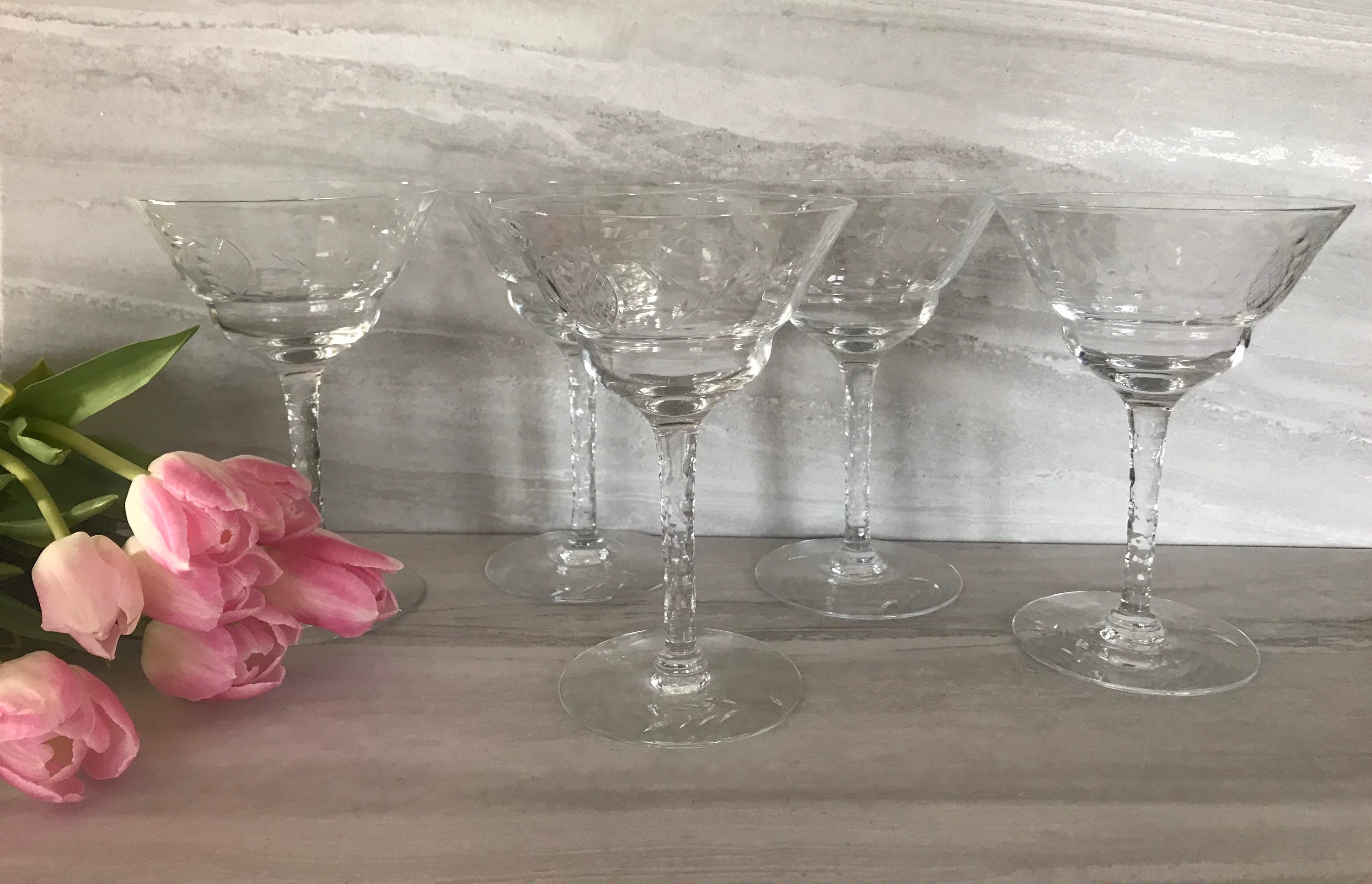 Vintage Bryce Style Stemware Polished Crystal Ornate Cup, Stem and Base ...