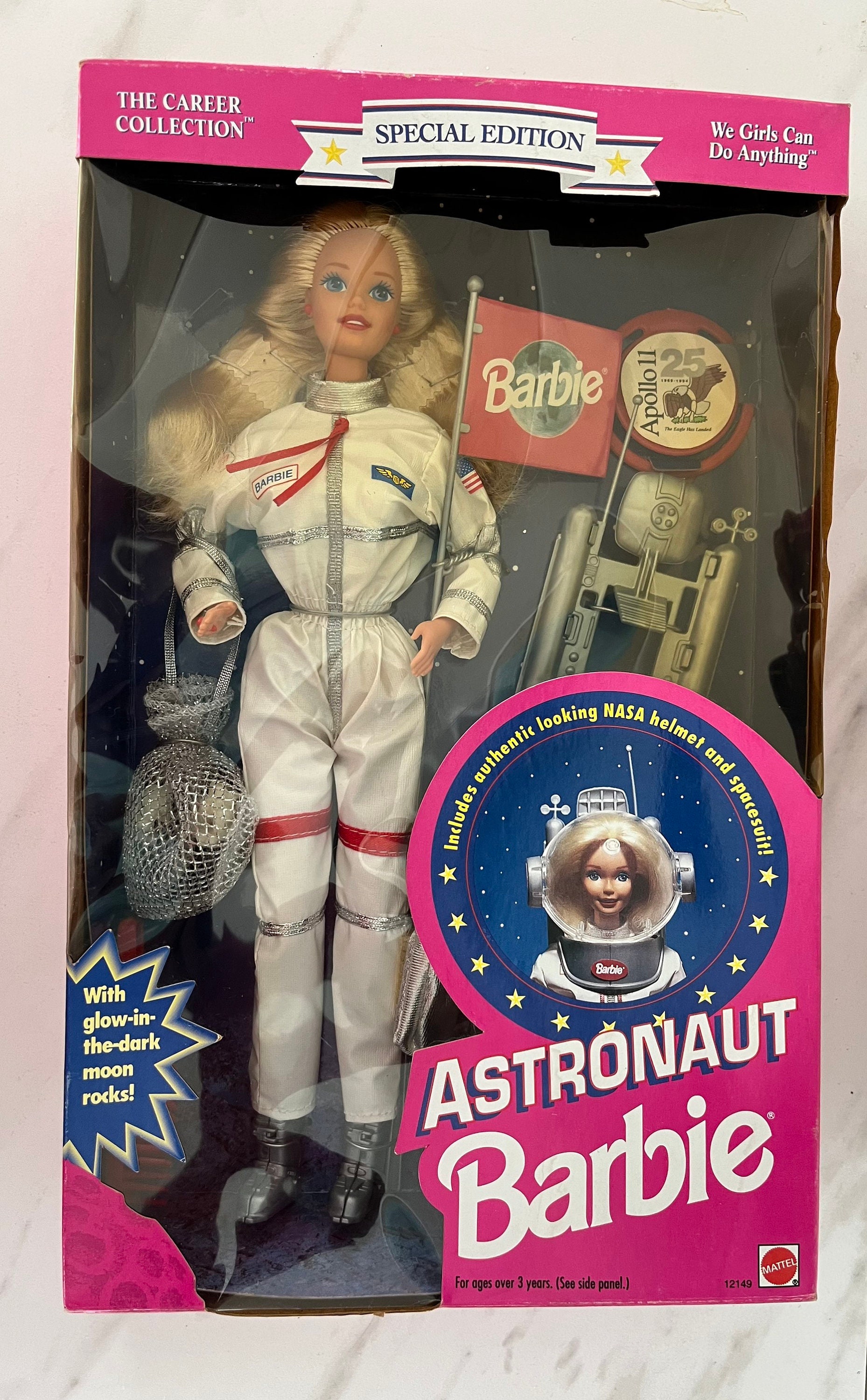 Barbie Vintage Astronaut Barbie. Original Box. Special Edition Career  Collection. Apollo 11 Mattel Inc. 1994.