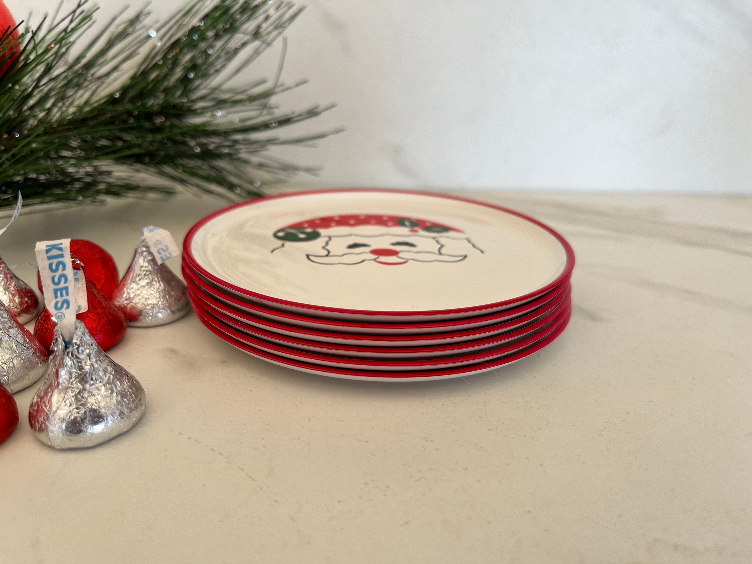 WILLIAMS SONOMA ピック　コースターセット Santa Coasters Dayton Hudson Jolly Jingle Bell Vinatge Santa