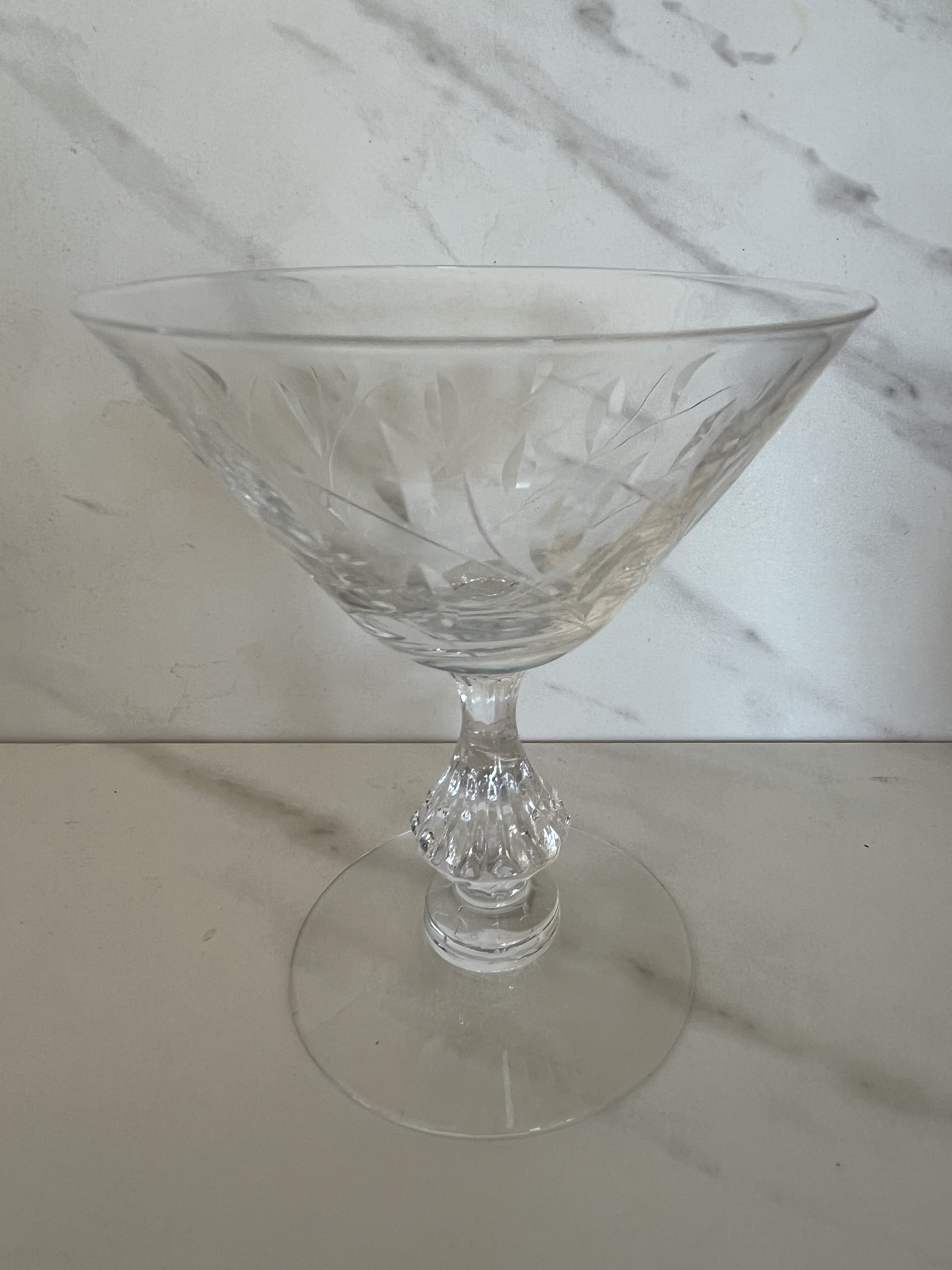 Antique Glassware Duncan Miller “willow” Vintage Crystal Cut