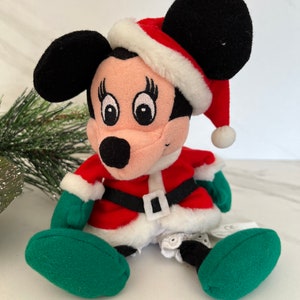Walt Disney Vintage Minnie Mouse Christmas Bean bag plush. Made Exclusively for Walt Disney Company 1990’s