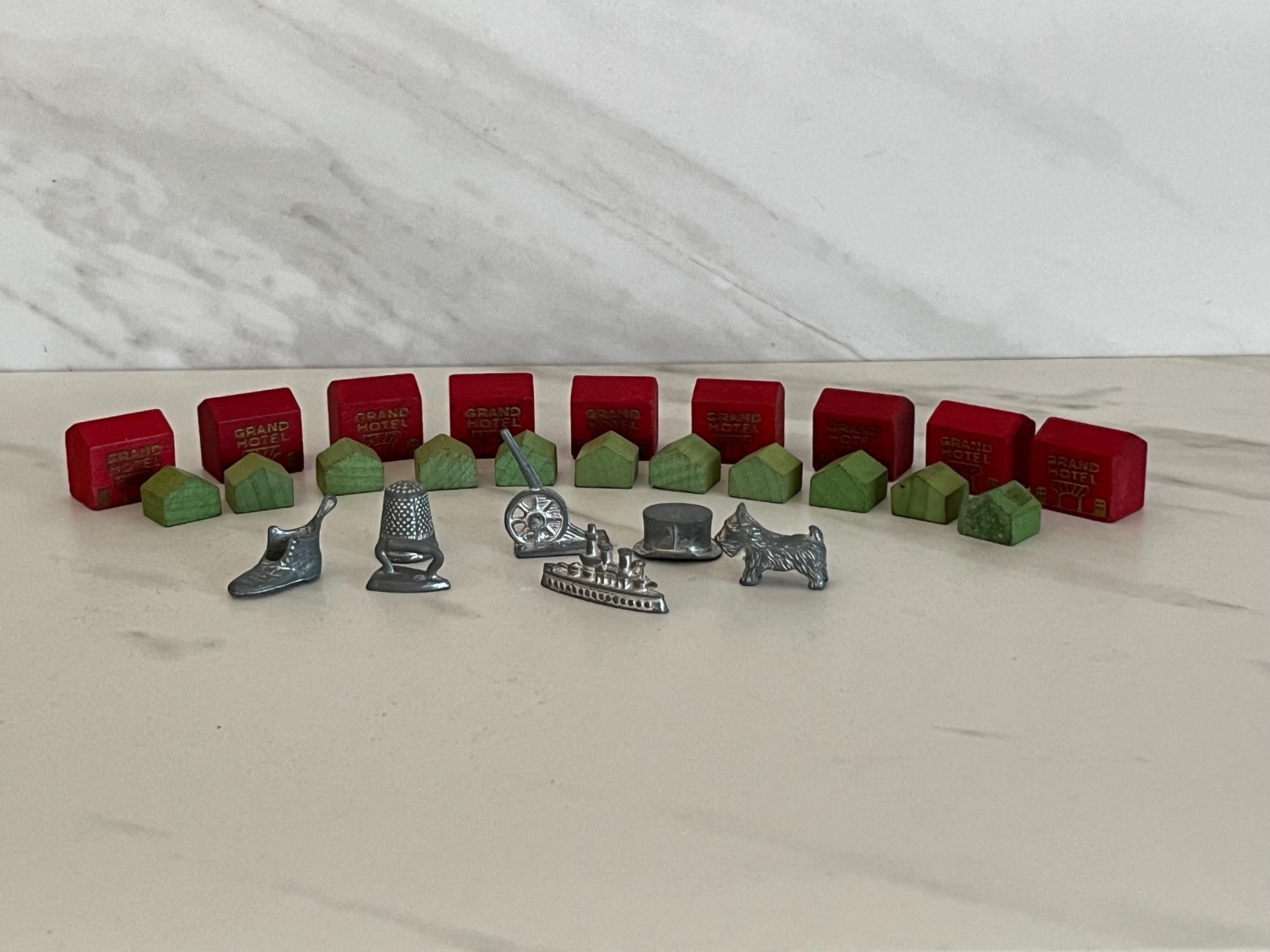 Hôtels En Bois De Remplacement Pour Monopoly Édition 80e Anniversaire 1935-2015 - Lot De 4 Pièces - Occasion